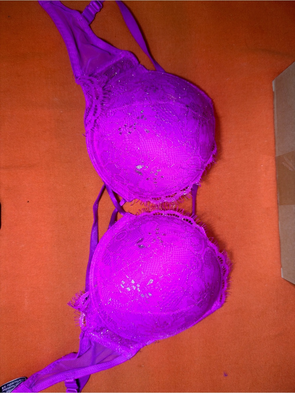 Victoria's Secret Pink Lace Push-Up Bra with Sparkle